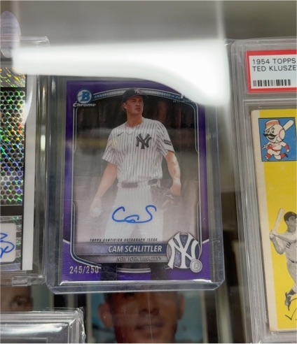 2025 Bowman Chrome #CPA-CSC Cam Schlittler — front