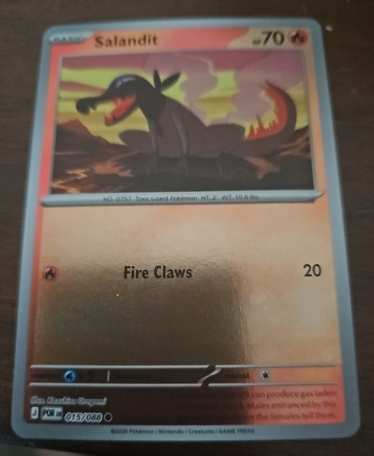 2023 Pokémon ME03 Perfect Order #015 Salandit — front