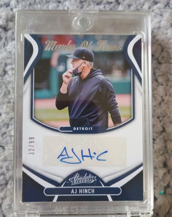 2022 Panini Absolute Marks of Fame #MOF-AJ AJ Hinch — front