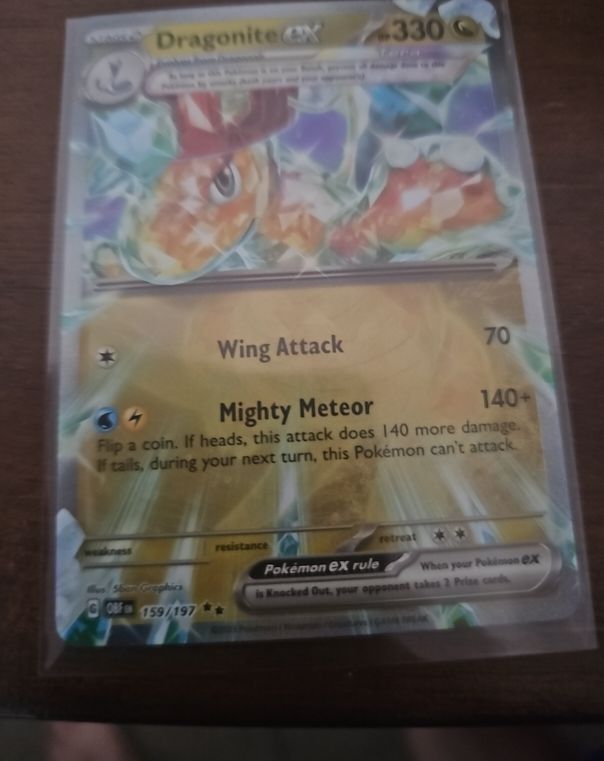 2022 Pokémon Scarlet & Violet Obsidian Flames #159 Dragonite EX — front