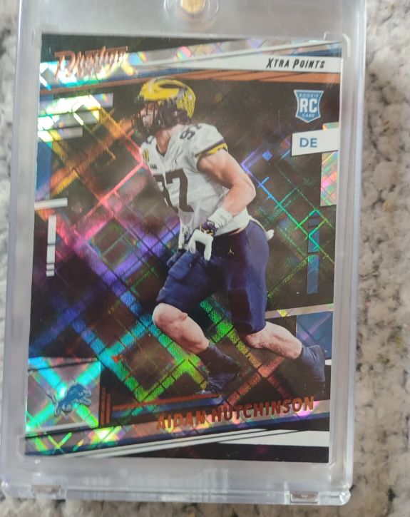 2022 Panini Prestige #312 Aidan Hutchinson Xtra Points Diamond Rookie — front