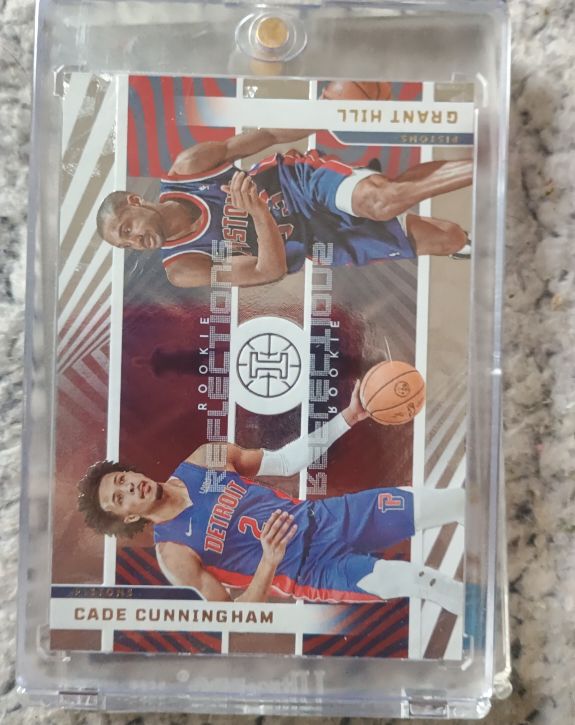 2021-22 Panini Illusions #1 Cade Cunningham / Grant Hill Rookie Reflections — front