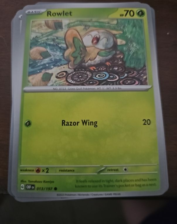 2023 Pokémon Scarlet & Violet Obsidian Flames #013 Rowlet — front