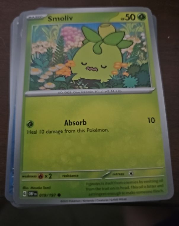 2023 Pokémon SV03: Obsidian Flames #019 Smoliv — front