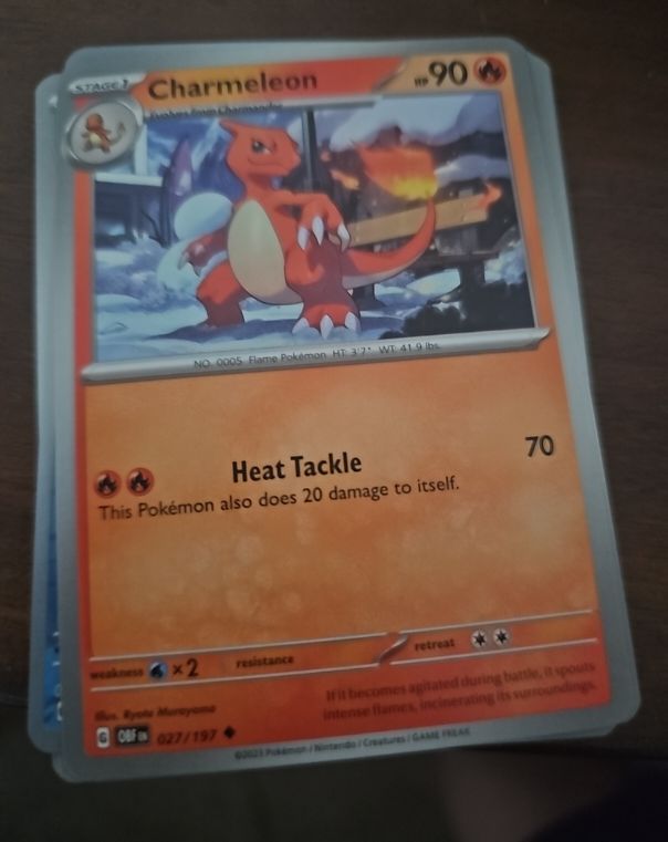 2023 Pokémon Charmeleon 027/197 Obsidian Flames — front