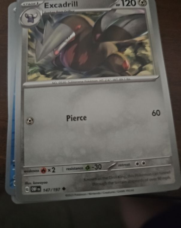 2023 Pokemon SV03: Obsidian Flames #147 Excadrill — front