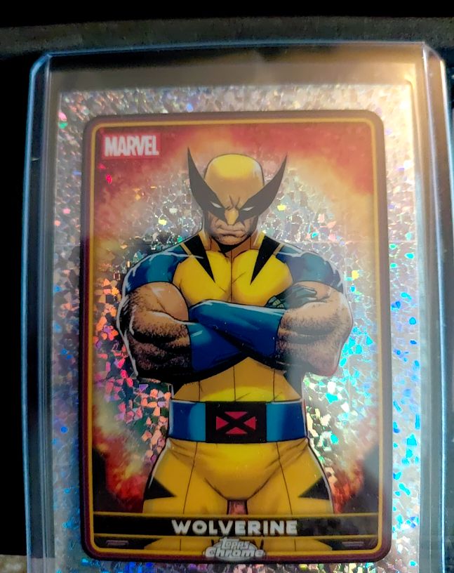 2025 Topps Chrome Deadpool #5 Wolverine Mini Diamonds Refractor — front