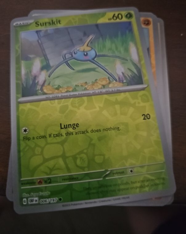 2023 Pokemon Scarlet & Violet Obsidian Flames #006 Surskit — front