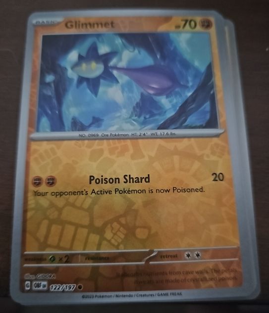 2023 Pokémon Obsidian Flames #122 Glimmet — front