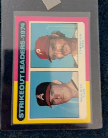 1975 Topps #312 Strikeout Leaders Nolan Ryan / Steve Carlton — front