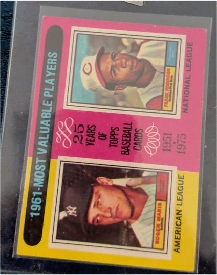 1975 Topps #199 Roger Maris / Frank Robinson — front