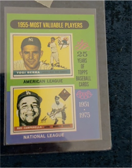 1975 Topps #193 Most Valuable Players Yogi Berra Roy Campanella — front