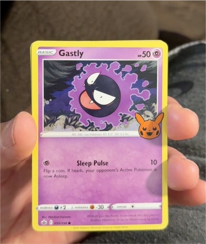 2021 Pokémon #055 Gastly Trick or Trade — front