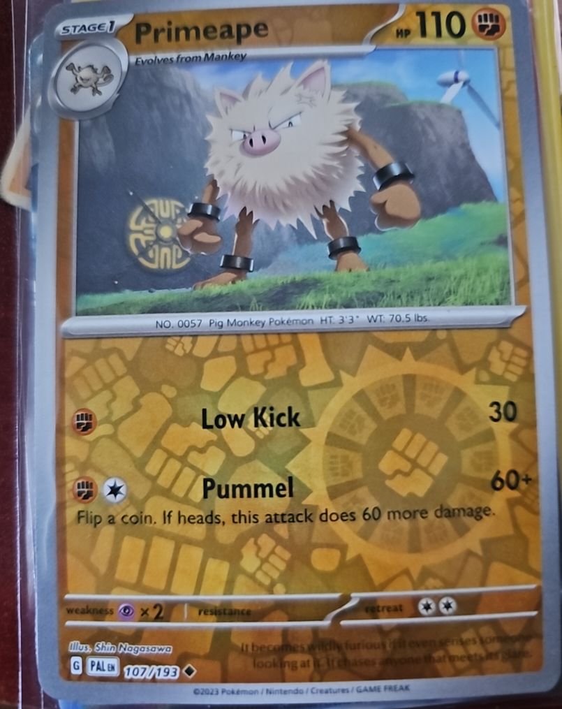 2023 Pokémon Paldea Evolved #107 Primeape — front