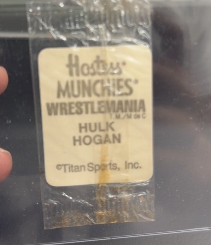 1987 Hostess Munchies Wrestlemania Hulk Hogan Sticker — front
