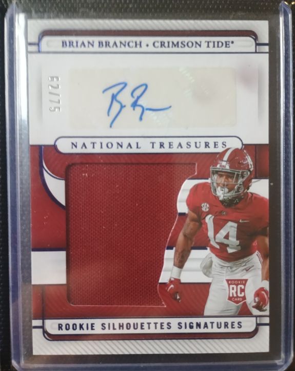2023 Panini National Treasures Rookie Silhouettes Signatures Brian Branch #RS-11 — front