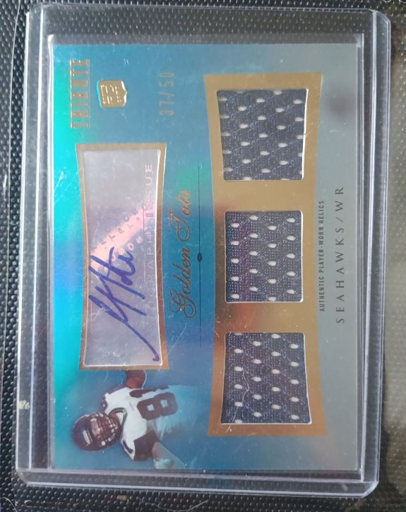 2010 Topps Tribute #ATR-GT Golden Tate Rookie Triple Jersey Auto — front