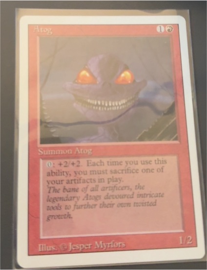 1994 Magic: The Gathering Revised Edition Atog — front
