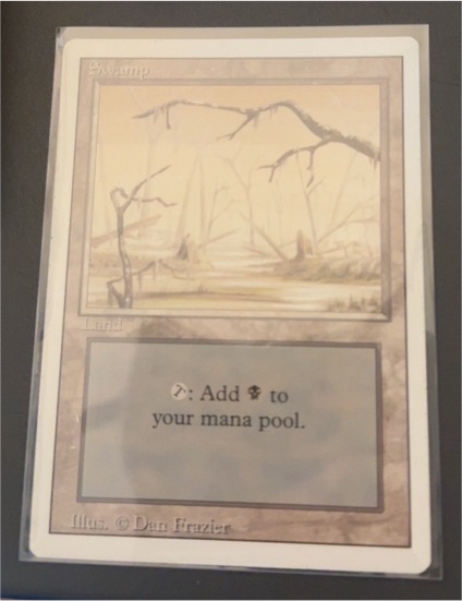 1994 Magic The Gathering Revised Edition #298 Swamp — front