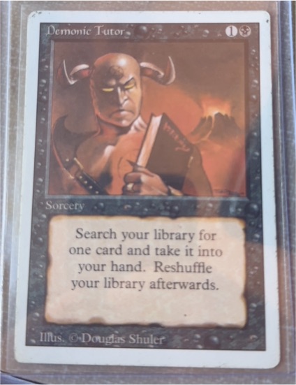 1994 Magic: The Gathering #105 Demonic Tutor — front