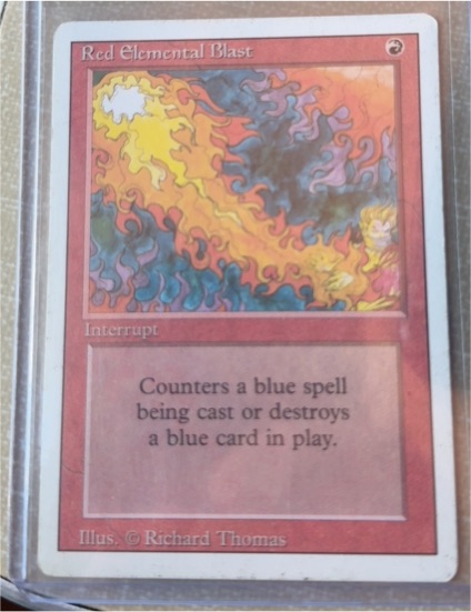 1994 Magic: The Gathering Revised Edition #171 Red Elemental Blast — front