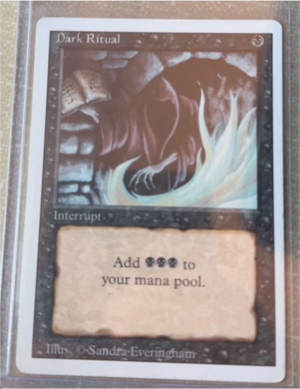 1994 Magic: The Gathering Dark Ritual Revised Edition — front