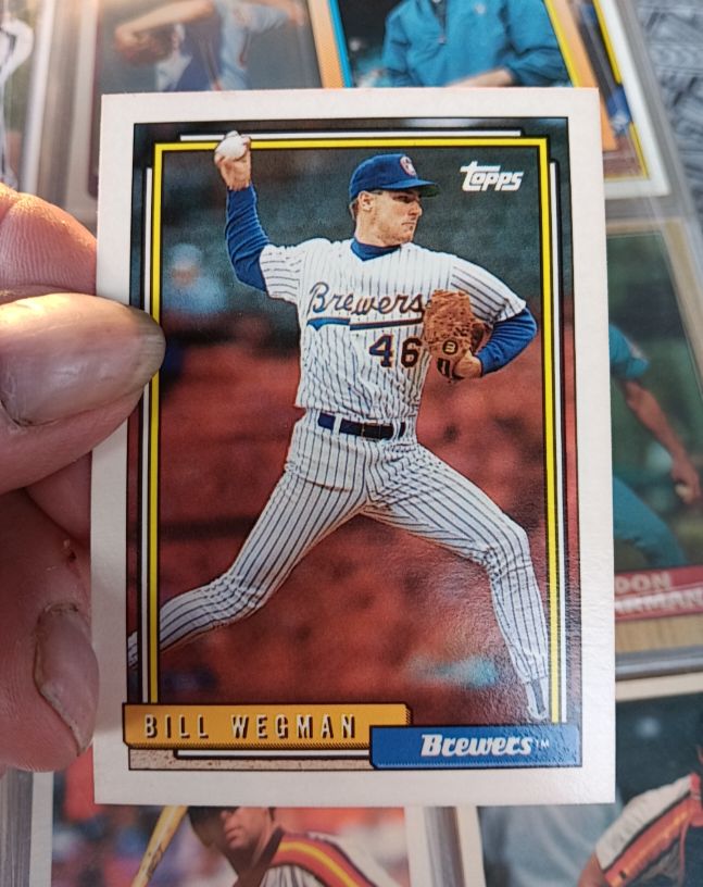 1992 Topps #22 Bill Wegman Milwaukee Brewers — front