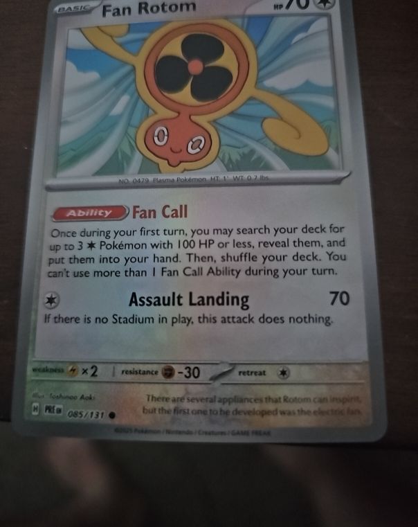 2023 Pokémon SV: Prismatic Evolutions #085 Fan Rotom — front