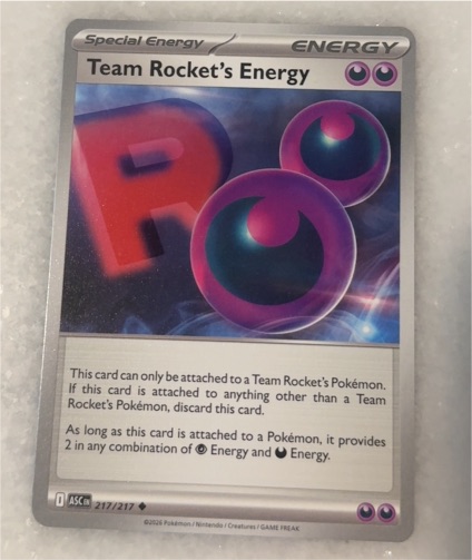 2026 Pokémon ME: Ascended Heroes #217 Team Rocket's Energy — front