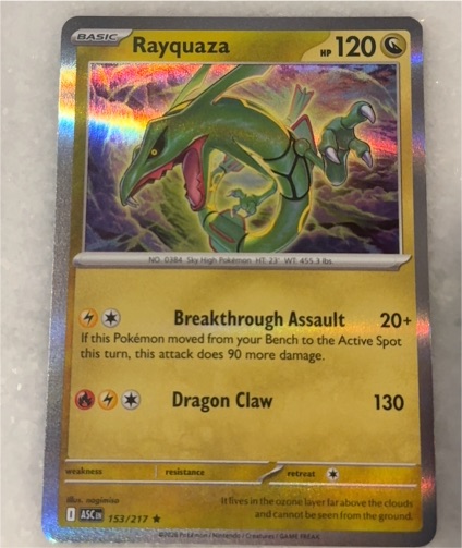 2026 Pokemon Ascended Heroes #153 Rayquaza — front