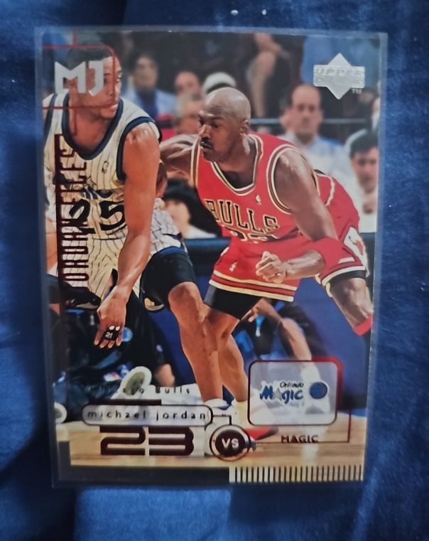 1998 Upper Deck The Jordan Files #153 Michael Jordan vs Magic — front
