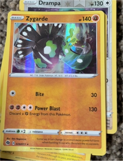 2020 Pokemon Champion's Path #028 Zygarde — front
