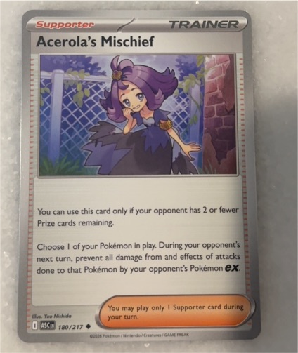 2023 Pokémon Ascended Heroes #180 Acerola's Mischief — front