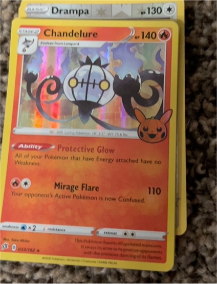 2020 Pokémon Rebel Clash #33 Chandelure — front