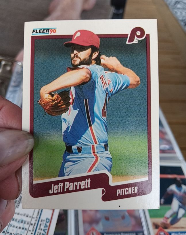 1990 Fleer #570 Jeff Parrett — front