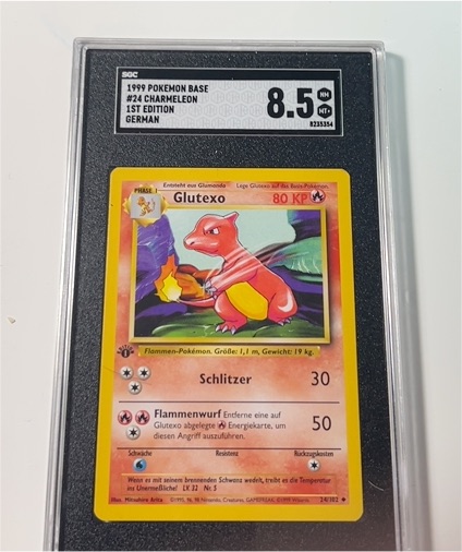 1999 Pokémon Base Set #24 Glutexo (Charmeleon) 1st Edition German — front