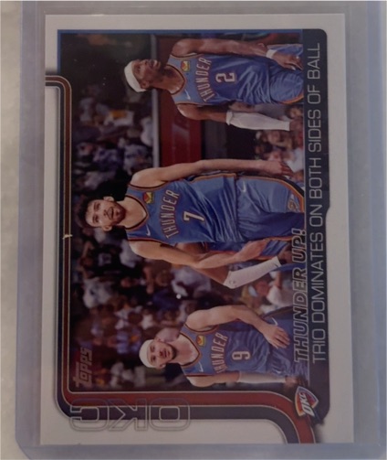 2025-26 Topps #288 Thunder Up! Trio Dominates On Both Sides Of Ball — front