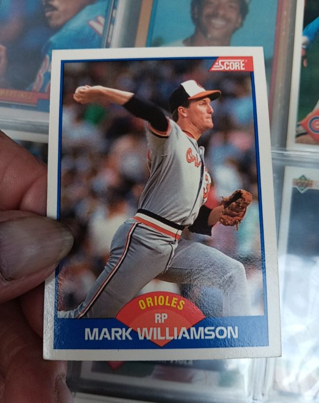 1989 Score #592 Mark Williamson Baltimore Orioles — front