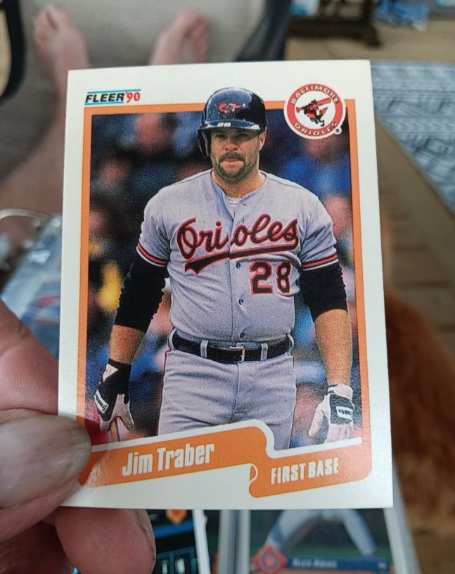 1990 Fleer #193 Jim Traber — front
