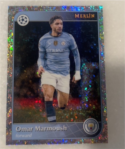 2024-25 Topps Merlin UEFA Club Competitions #36 Omar Marmoush Mini Diamond — front