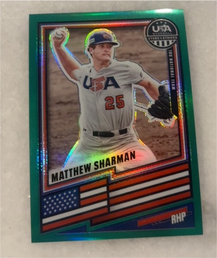 2026 Panini Prizm Stars & Stripes #157 Matthew Sharman — front