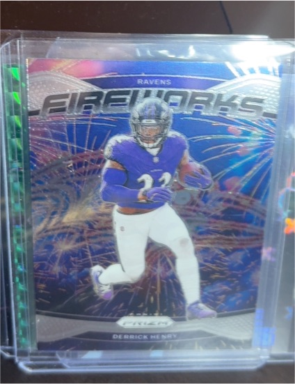 2024 Panini Prizm #10 Derrick Henry Fireworks Baltimore Ravens — front