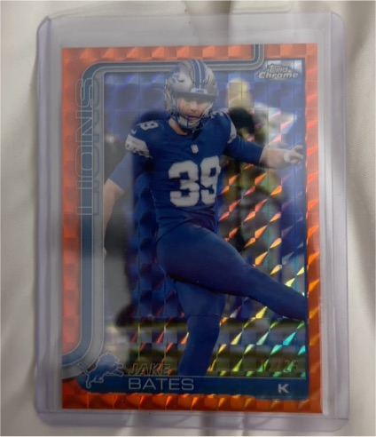 2025 Topps Chrome #105 Jake Bates Orange Wave — front