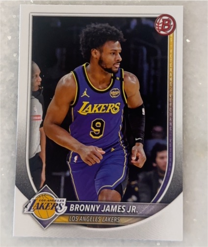 2025-26 Bowman #122 Bronny James Jr. — front