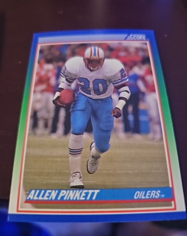 1990 Score #22 Allen Pinkett Houston Oilers — front