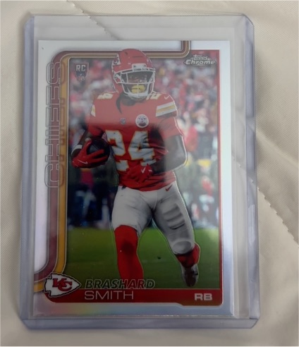 2025 Topps Chrome #311 Brashard Smith Rookie Kansas City Chiefs — front