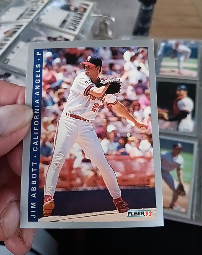 1993 Fleer #187 Jim Abbott — front