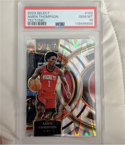 2023 Panini Select #122 Amen Thompson Tectonic Rookie — front