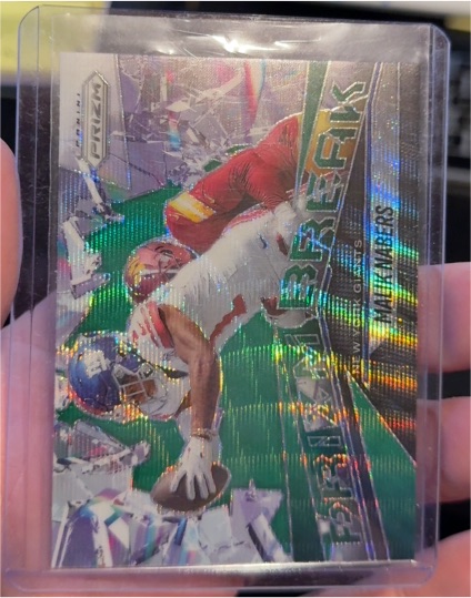 2025 Panini Prizm #5 Malik Nabers Prizm Break Green Wave — front
