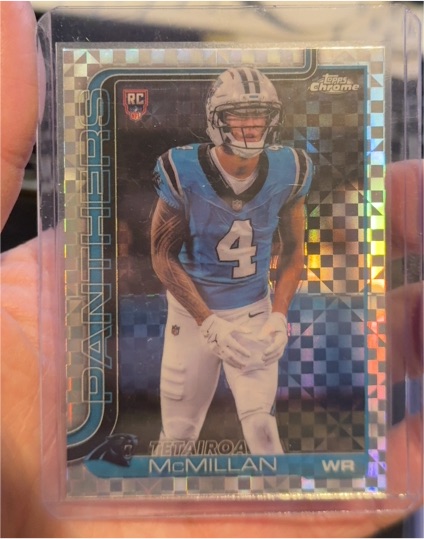 2025 Topps Chrome #326 Tetairoa McMillan X-Fractor — front
